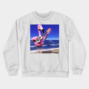 Stringed Flamingo Beeeeeach Crewneck Sweatshirt